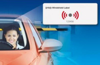 UHF RFID Fragile Windshield label LAB144N , UHF Windshield label for vehicle management , UHF RFID LABEL